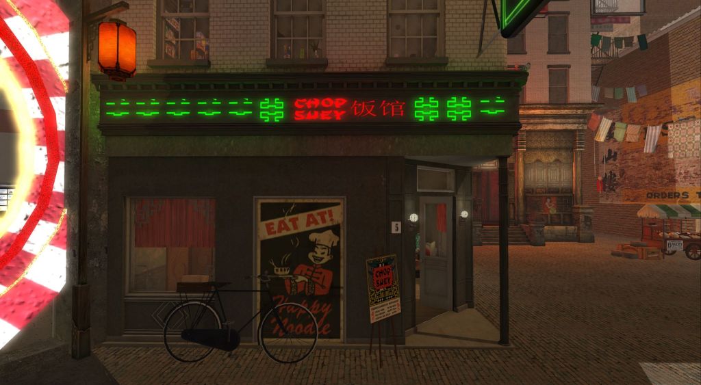 Chop suey restaurant in Chinatown, New York in Second Life